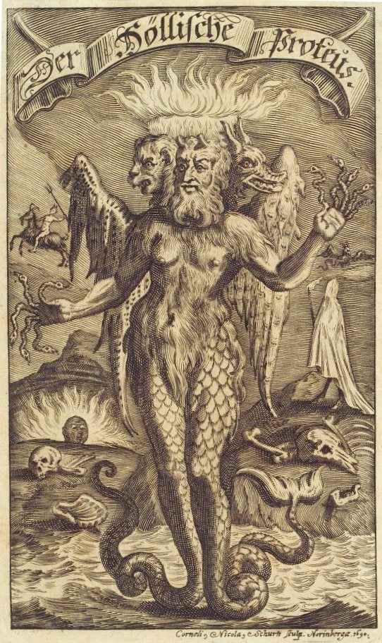 Erasmus Francisci (1627-1694) was the author of Hoellischer Proteus, Public domain, via Wikimedia Commons